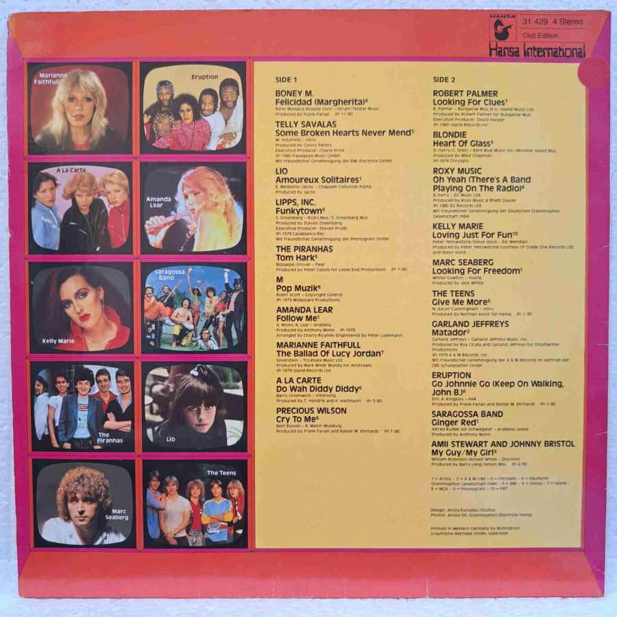 Musikladen - 20 Original Hits SKU11 (3) Musikladen - 20 Original Hits - Boney M, Amanda Lear, Blondie, Roxy Music, Saragossa Band - Disc Vinil LP VG+