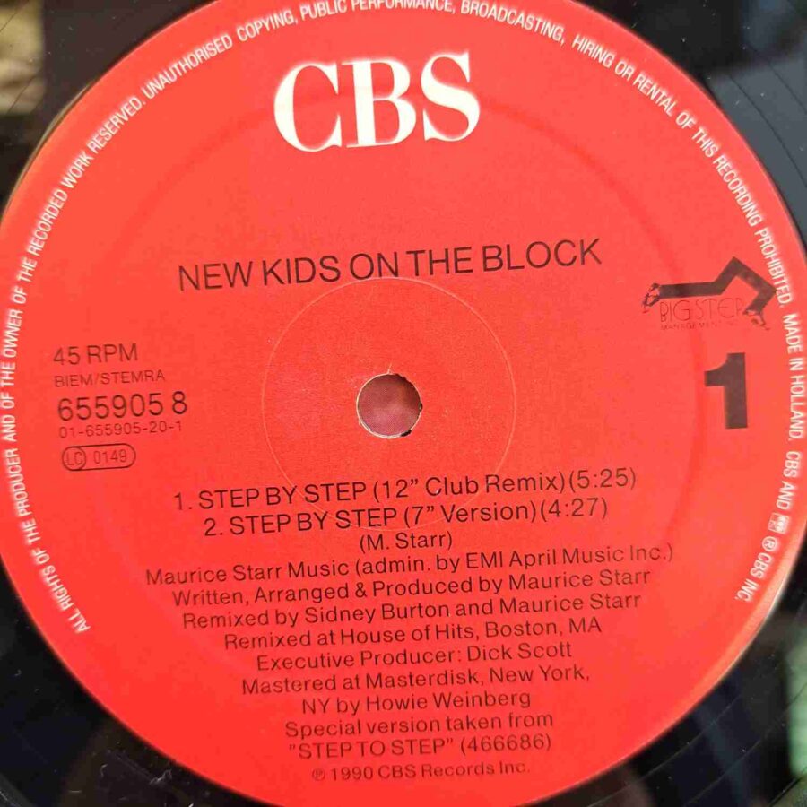 New Kids On The Block – Step By Step SKU11 (1) New Kids On The Block – Step By Step – Disc Maxi Single 45 RPM VG+