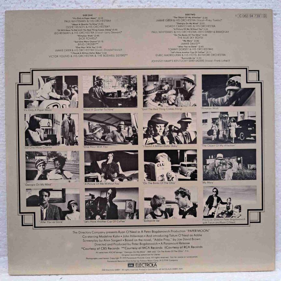 Paper Moon Original Recordings Featured In The Soundtrack SKU1 (3) Paper Moon Original Recordings Featured In The Soundtrack – Disc Vinil LP VG VG+