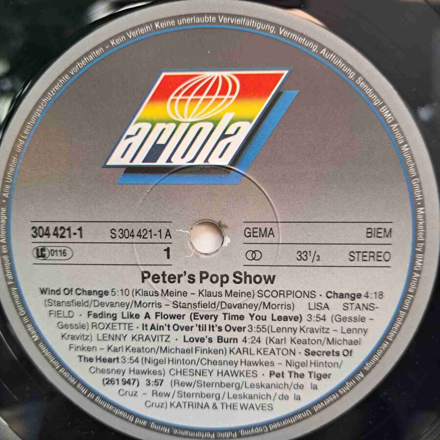 Peter's Pop Show – Scorpions, OMD, Lenny Kravitz, Roxette, Blue System -  Disc Vinil 2LP VG+