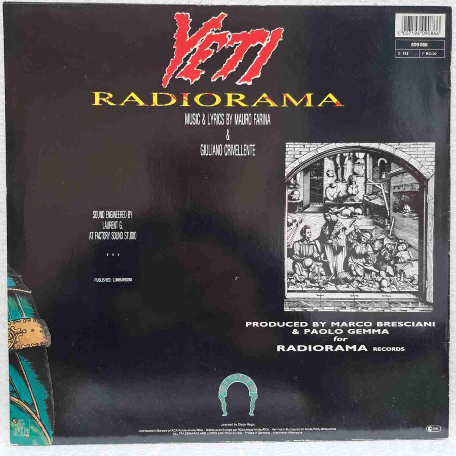 Radiorama – Yeti - Disc Vinil Maxi Single sku8 (2) Radiorama – Yeti - Disc Vinil Maxi Single EX