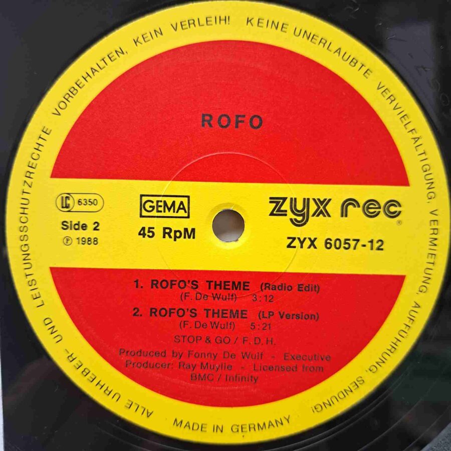 Rofo – Rofo's Theme SKU1 (1) Rofo – Rofo's Theme – Disc Vinil MAXI 45 RPM VG VG+