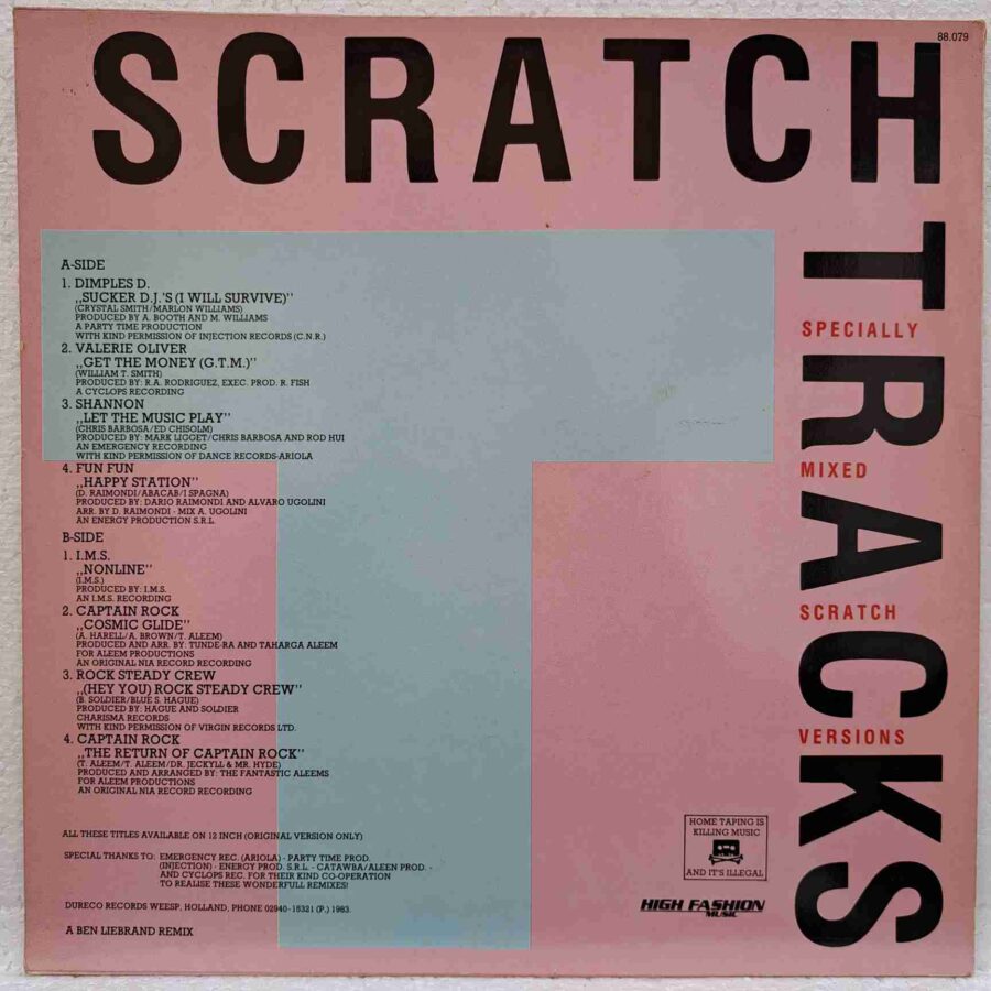 Scratch Tracks (Specially Mixed Scratch Version) – Valerie Oliver, Fun Fun, Captain Rock, Shannon SKU3 (3) Scratch Tracks (Specially Mixed Scratch Version) – Valerie Oliver, Fun Fun, Captain Rock, Shannon - Disc Vinil LP VG