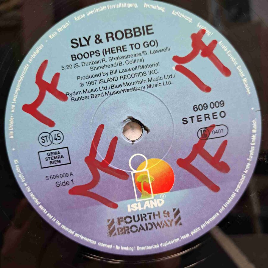 Sly & Robbie – Boops (Here To Go) – Disc Vinil MAXI VG+
