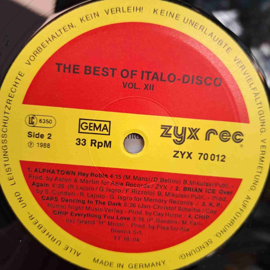 The Best Of Italo-Disco Vol. 12 SKU11 (1) The Best Of Italo-Disco Vol. 12 – Atrium, Dana , Syntech, Brian Ice, Italian Boys - Disc Vinil 2LP VG+