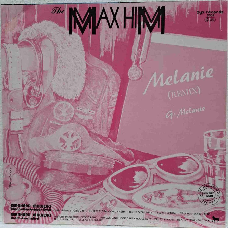 The Max Him – Melanie (Remix) - Disc Vinil Maxi Single sku8 (2) The Max Him – Melanie (Remix) - Disc Vinil Maxi Single EX