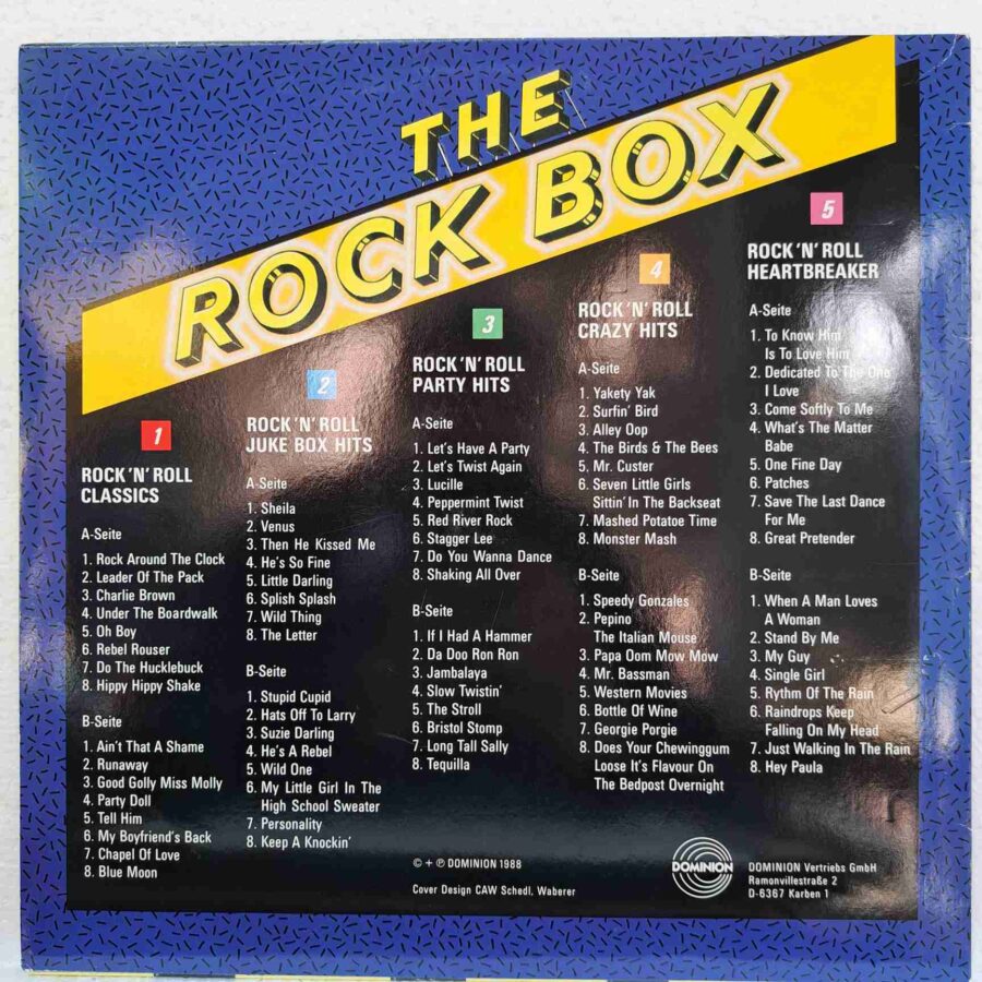 The Rock Box (The History Of Rock 'N' Roll)  - Disc Vinil 5LP  box set   EX
