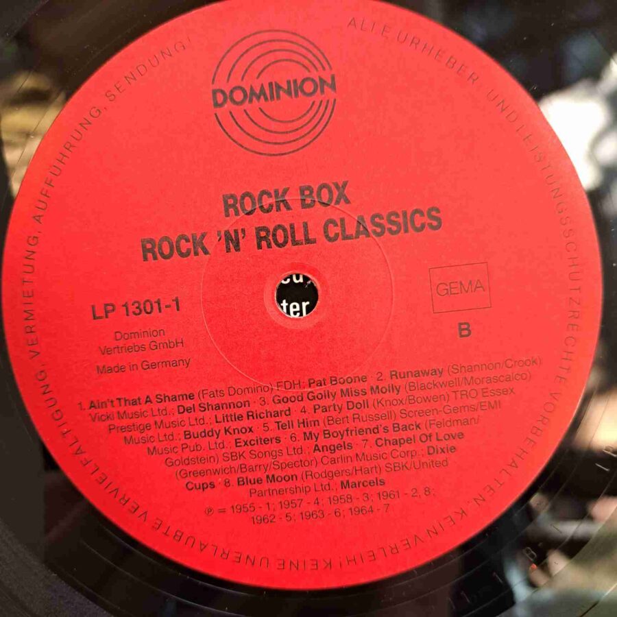 The Rock Box (The History Of Rock 'N' Roll)  - Disc Vinil 5LP  box set   EX