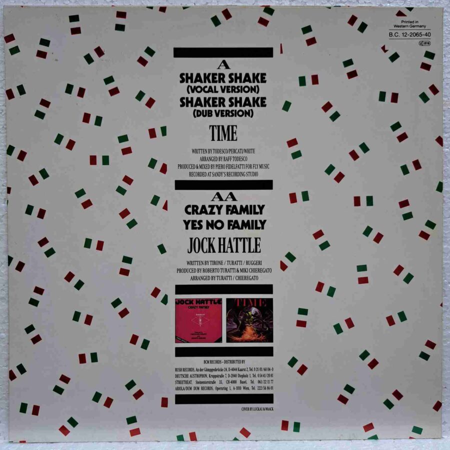Time Jock Hattle – Shaker Shake Crazy Family SKU2 (3) Time/Jock Hattle – Shaker Shake Crazy Family – Disc Vinil MAXI 45 RPM VG+