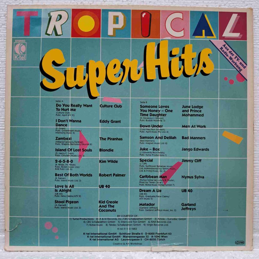 Tropical Super Hits – Disc Vinil LP sku5 (2) Tropical Super Hits – Disc Vinil LP VG VG+