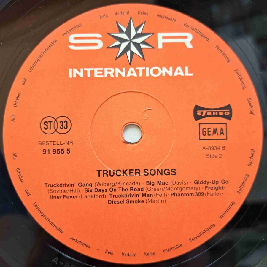 Trucker Songs SKU11 (1) Trucker Songs - Ron Silvers, The Winston Brothers, Nick Shavers, Davy Kendall, Leon Wes – Disc Vinil LP VG+