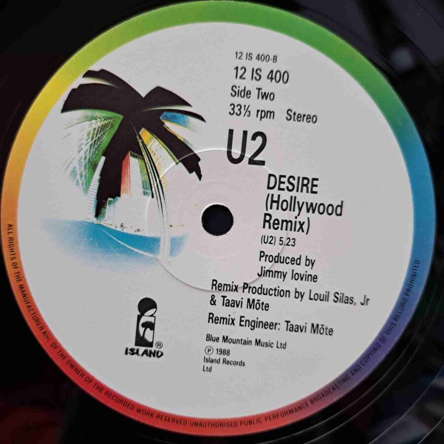 U2 – Desire - Disc Vinil MAXI 45 RPM EX UK