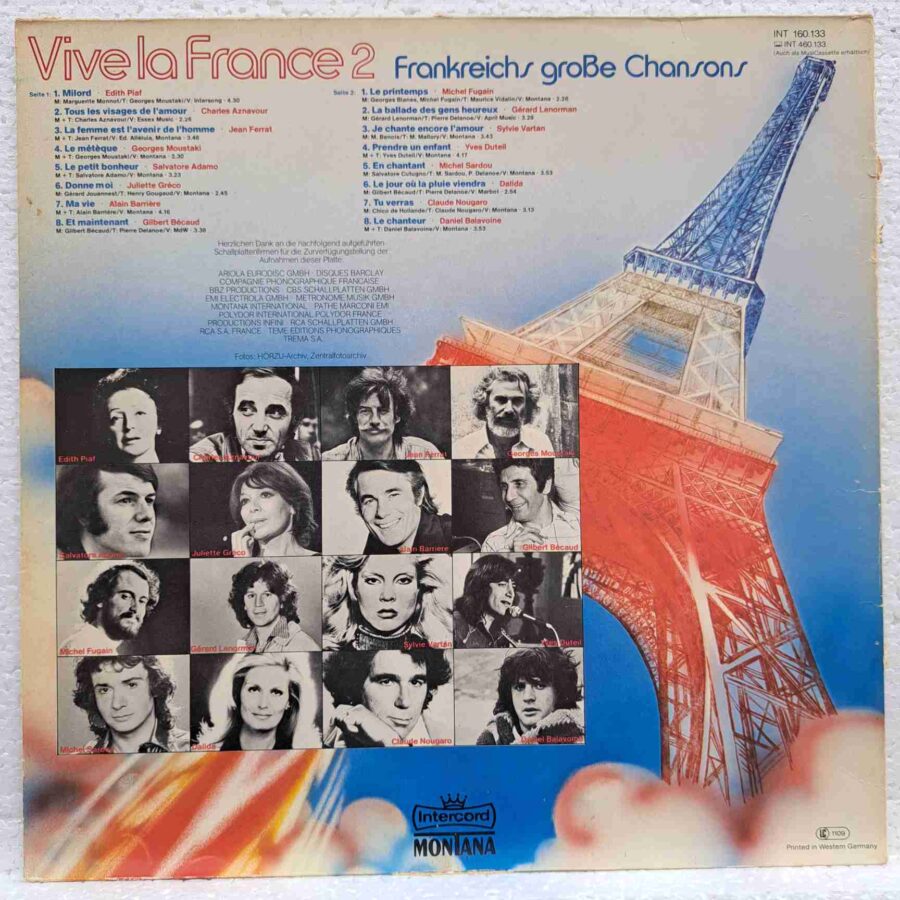 Vive La France SKU3 (3) Vive La France – Edith Piaf, Georges Moustaki, Yves Duteil, Michel Fugain, Dalida - Disc Vinil LP VG