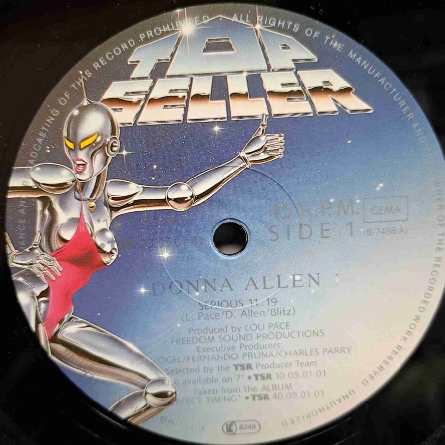 Donna Allen – Serious (Special Extended U.S. Mix) SKU13 (1) Donna Allen – Serious (Special Extended U.S. Mix) - Disc VINIL MAXI 45 RPM VG+