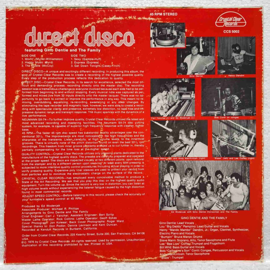 Gino Dentie And The Family – Direct Disco SKU13 (3) Gino Dentie And The Family – Direct Disco - Disc VINIL MAXI 45 RPM VG+ US