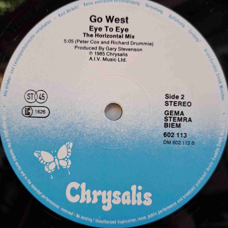 Go West – Don't Look Down (The Stratospheric Mix) - Disc VINIL MAXI 45 RPM VG+