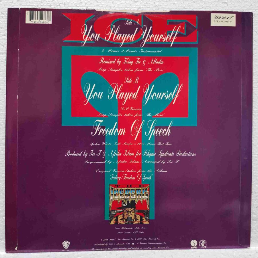 Ice-T – You Played Yourself SKU13 (3) Ice-T – You Played Yourself - Disc VINIL Single VG+ UK