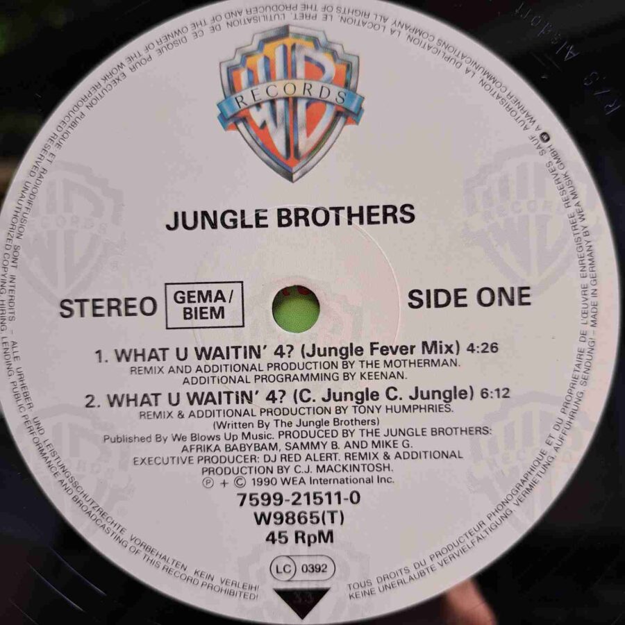 Jungle Brothers – What 'U' Waitin' 4 SKU13 (1) Jungle Brothers – What 'U' Waitin' 4? - Disc VINIL MAXI 45 RPM VG+