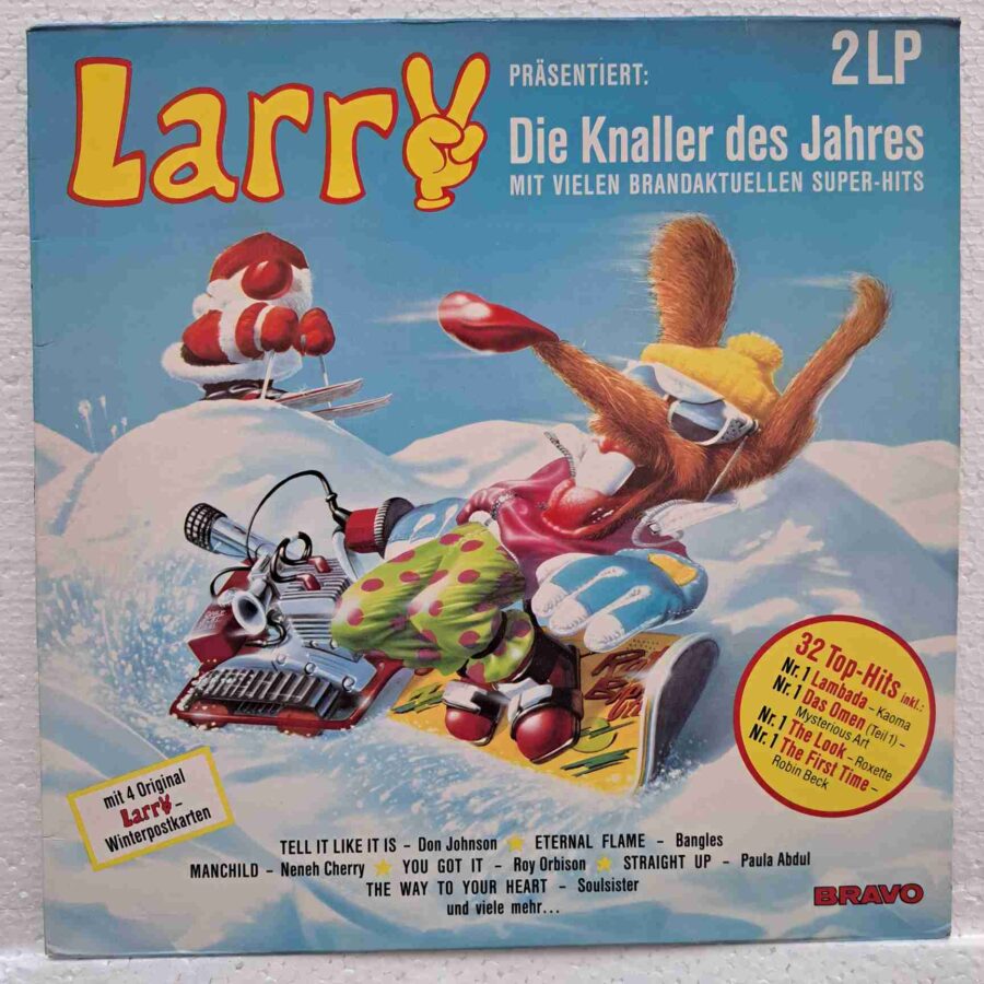 Larry Präsentiert Die Knaller Des Jahres SKU13 (2) Larry Präsentiert: Kaoma, Roxette, Sandra, Liza Minnelli - Disc VINIL 2LP VG+ + cărți poștale