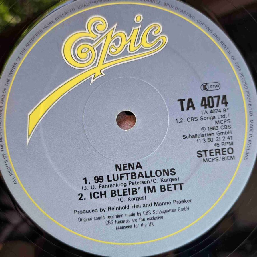 Nena – 99 Red Balloons (Club Mix) SKU5 (1) Nena – 99 Red Balloons (Club Mix) - Disc VINIL MAXI VG VG+ UK