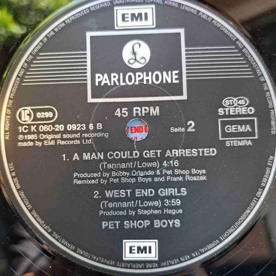 Pet Shop Boys – West End Girls SKU5 (1) Pet Shop Boys – West End Girls - Disc VINIL MAXI VG VG+