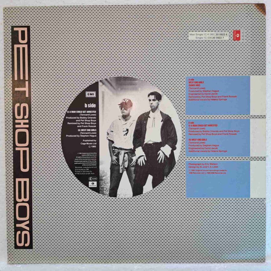 Pet Shop Boys – West End Girls SKU5 (3) Pet Shop Boys – West End Girls - Disc VINIL MAXI VG VG+