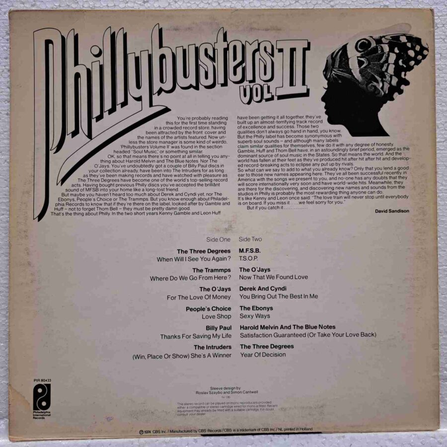 Phillybusters Vol II SKU13 (3) Phillybusters Vol II - The Three Degrees, The O'Jays, M.F.S.B., The Trammps - Disc VINIL LP VG+