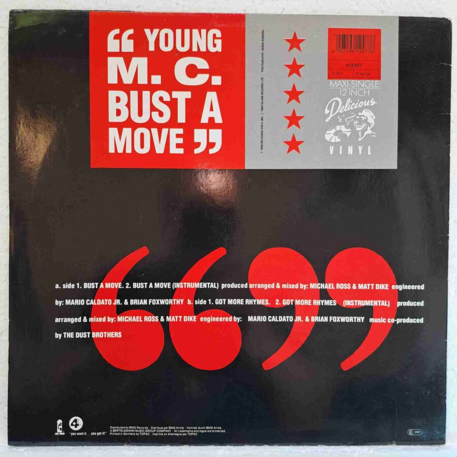 Young MC – Bust A Move SKU5 (3) Young MC – Bust A Move - Disc VINIL MAXI 45 RPM VG VG+