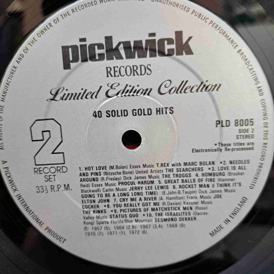 40 Solid Gold Hits SKU2 (1) 40 Solid Gold Hits - Joe Cocker, Elton John, Status Quo, T.Rex - Disc VINIL 2LP VG+ UK