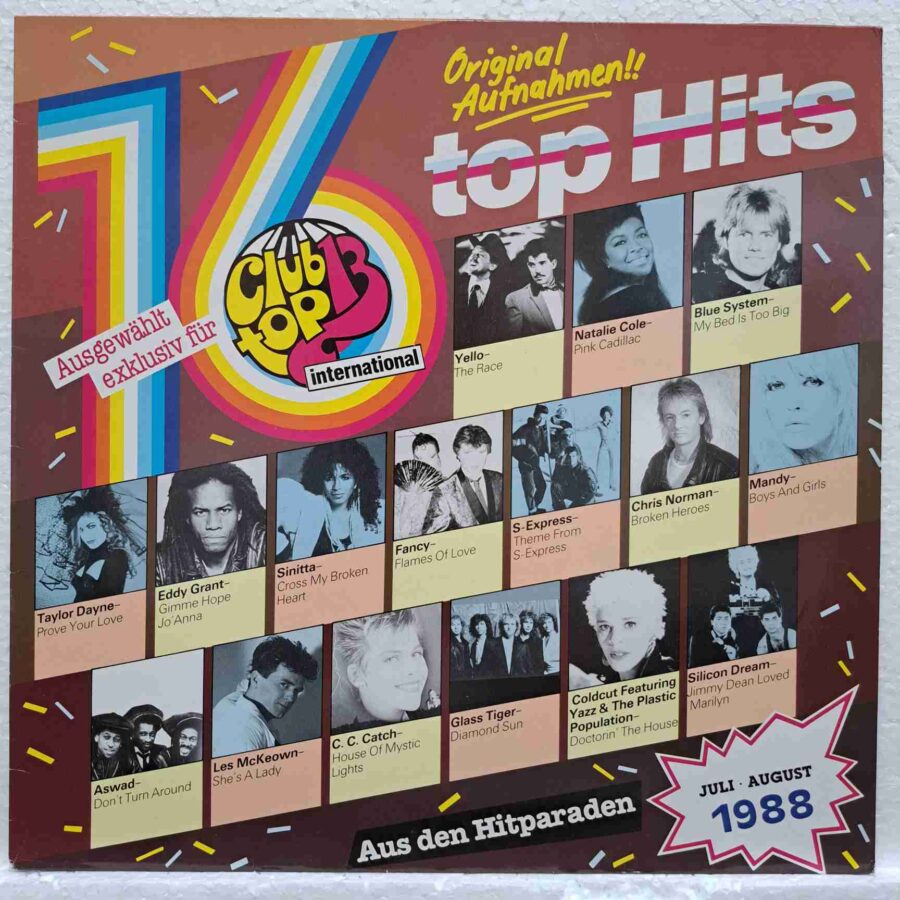 Club Top 13 International - JuliAugust 1988 SKU4 (2) Club Top 13 International - Juli/August 1988 - C.C. Catch, Yello, Eddy Grant, Chris Norman - Disc VINIL LP VG+
