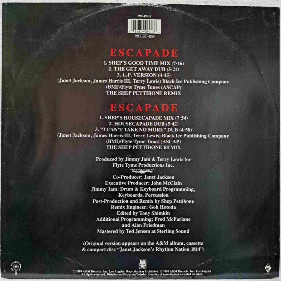 Janet Jackson – Escapade - Disc VINIL MAXI VG+