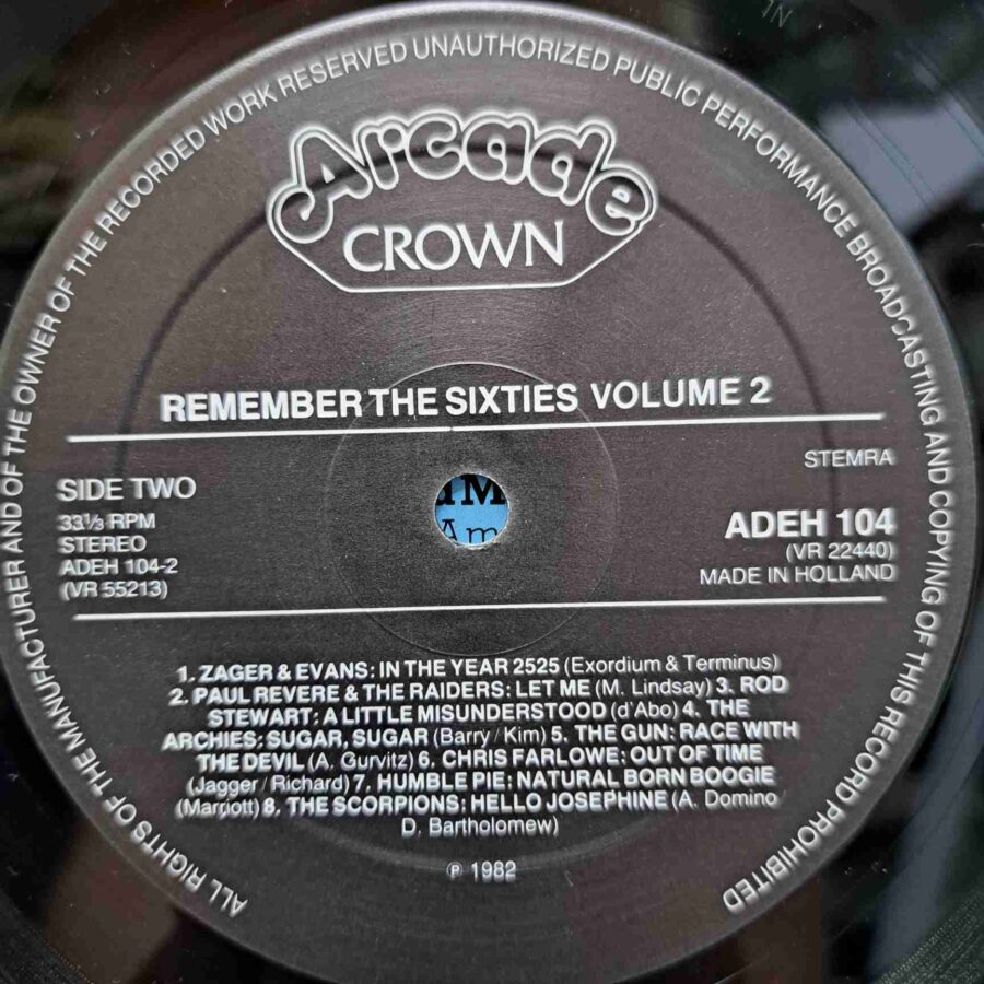 Remember The 60's (Volume 2) SKU4 (1) Remember The 60's (Volume 2) - Small Faces, Fleetwood Mac, Donovan, Shocking Blue - Disc VINIL 2LP VG+