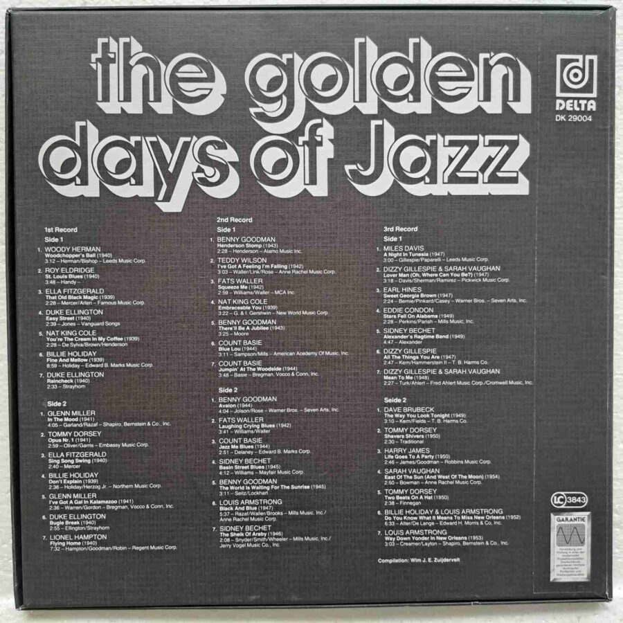 The Golden Days Of Jazz SKU13 (3) The Golden Days Of Jazz - Disc VINIL 3LP VG+ box set