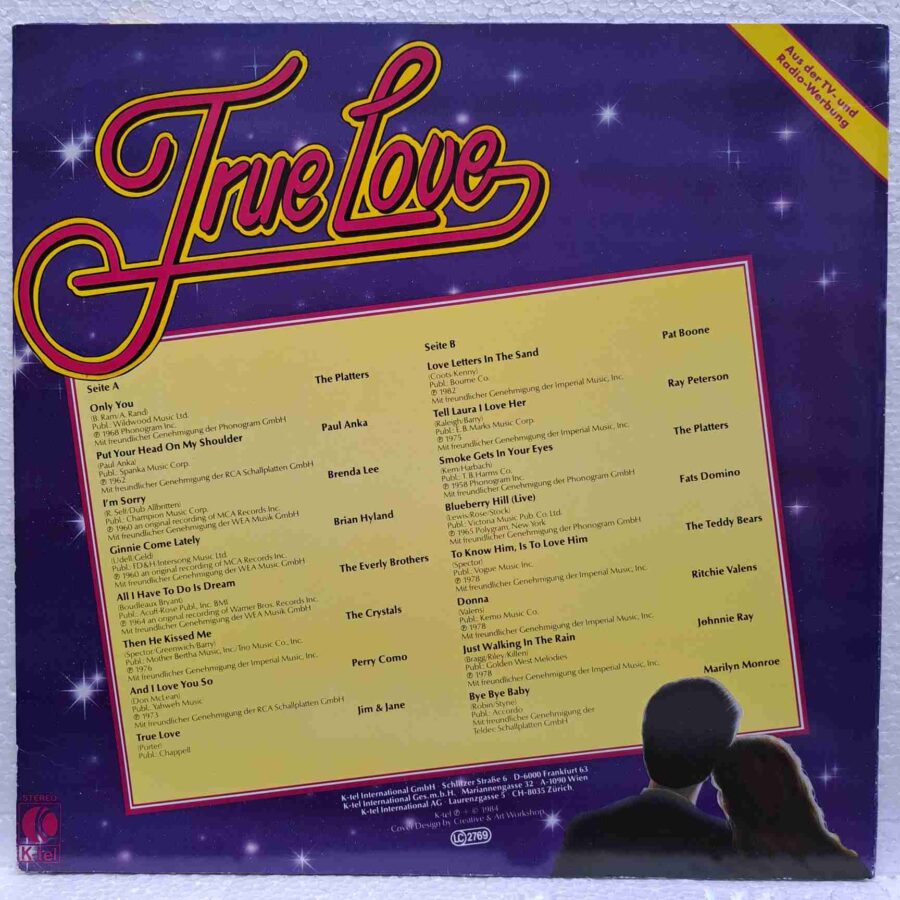True Love SKU11 (3) True Love - The Platters, Paul Anka, Brenda Lee, Ritchie Valens, Marilyn Monroe - Disc VINIL LP VG+