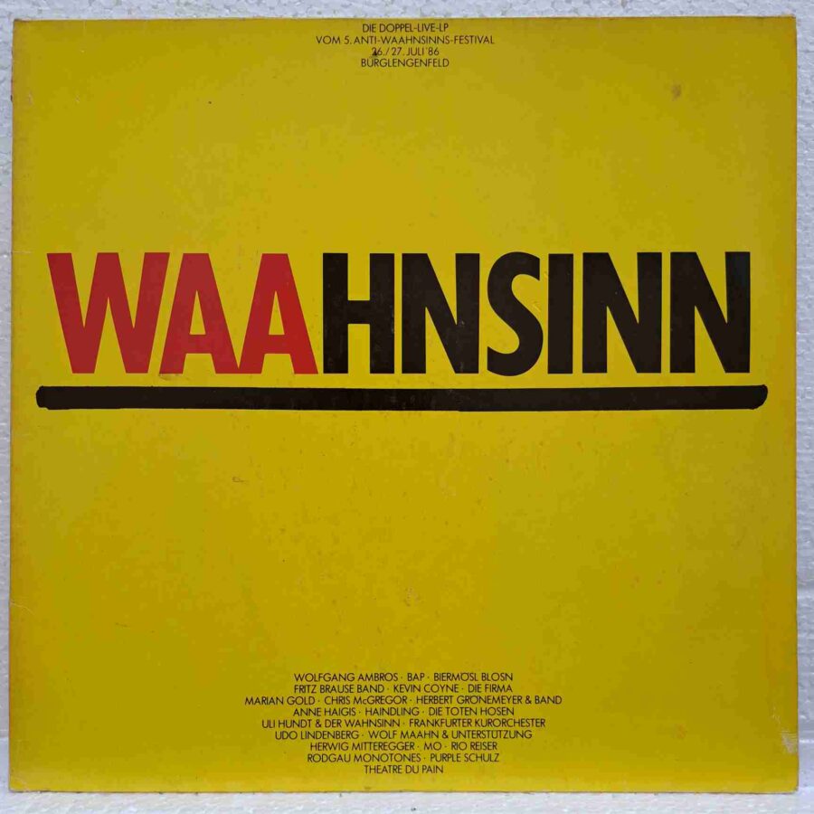 Waahnsinn SKU11 (2) Waahnsinn - Disc VINIL 2LP VG+
