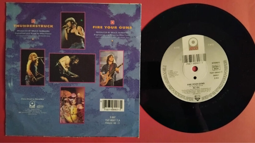 AC/DC – Thunderstruck - Disc VINIL Single 7" VG VG+