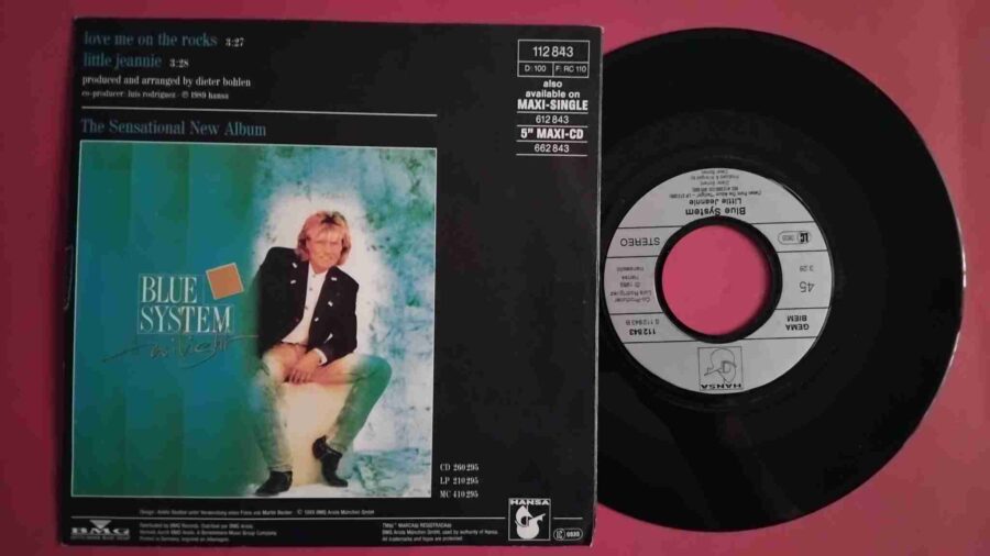 Blue System – Love Me On The Rocks (1) Blue System – Love Me On The Rocks - Disc VINIL Single 7" VG+