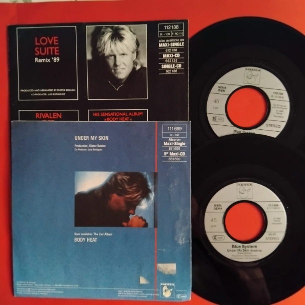 Blue System – Love Suite (Remix '89) și Blue System – Under My Skin (1) Blue System – Love Suite (Remix '89)/Under My Skin - Discuri VINIL Single 7" VG VG+