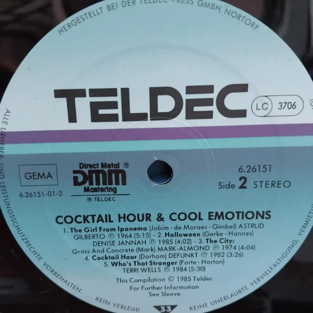 Cocktail Hour & Cool Emotions SKU9 (1) Cocktail Hour & Cool Emotions - Matt Bianco, The Big Sound Authority, The Style Council, Tracie - Disc VINIL LP VG+