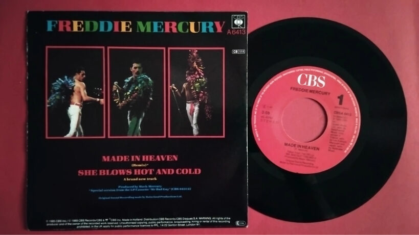 Freddie Mercury ‎– Made In Heaven - Disc VINIL Single 7" VG VG+
