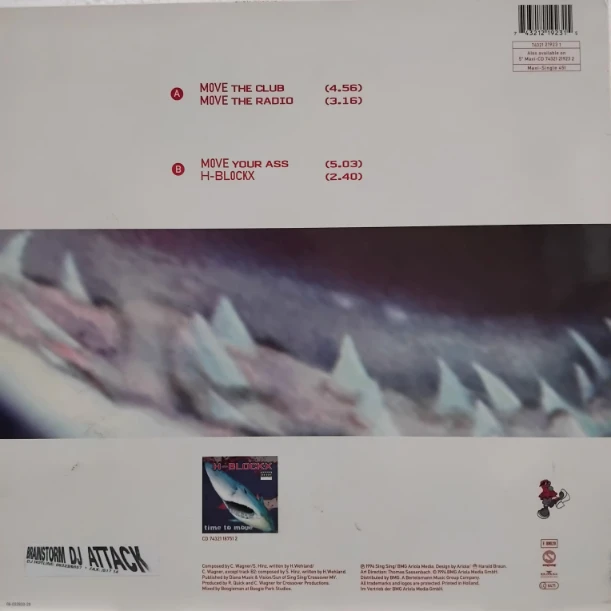 H-Blockx ‎– Move - Disc VINIL MAXI 45 RPM VG+