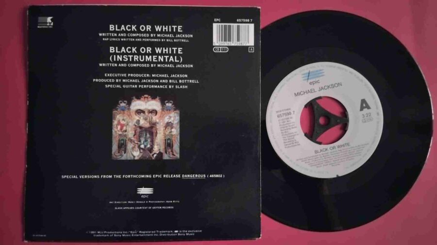 Michael Jackson – Black Or White - Disc VINIL Single 7" VG+