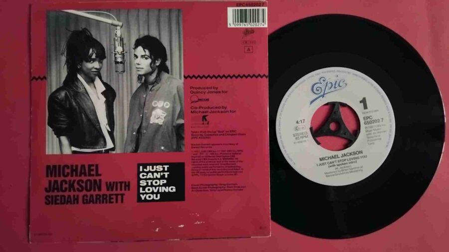 Michael Jackson – I Just Can't Stop Loving You (2) Michael Jackson – I Just Can't Stop Loving You - Disc VINIL Single 7" VG+