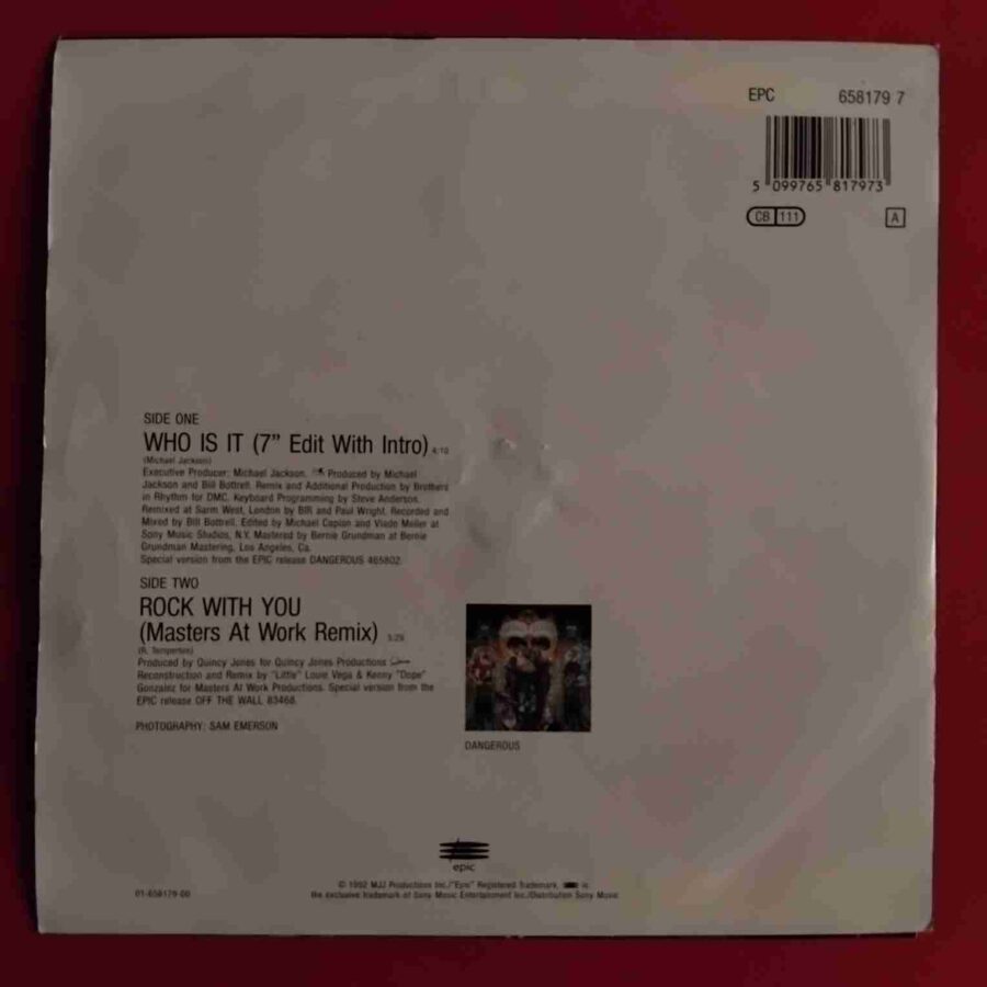Michael Jackson – Who Is It Michael Jackson – Who Is It - Disc VINIL Single 7" VG+