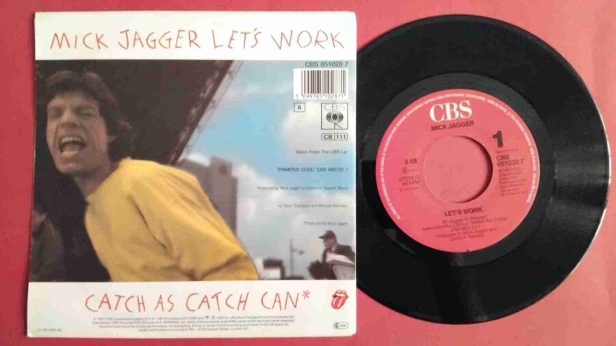 Mick Jagger – Let's Work (2) Mick Jagger – Let's Work - Disc VINIL Single 7" VG+
