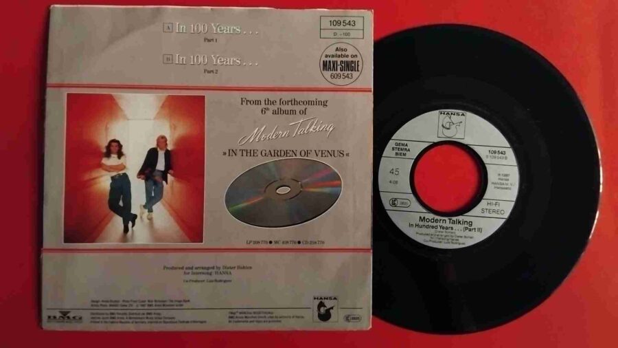Modern Talking – In 100 Years… (1) Modern Talking – In 100 Years… - Disc VINIL Single 7" VG+