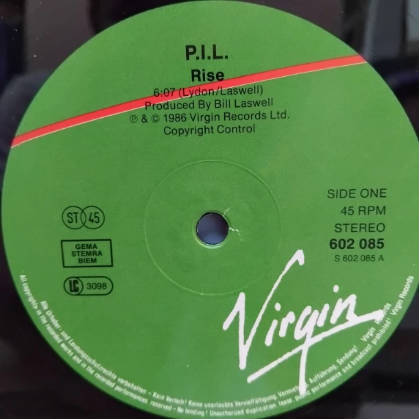 Public Image Ltd. – Rise SKU9 (1) Public Image Ltd. – Rise - Disc VINIL MAXI 45 RPM VG+
