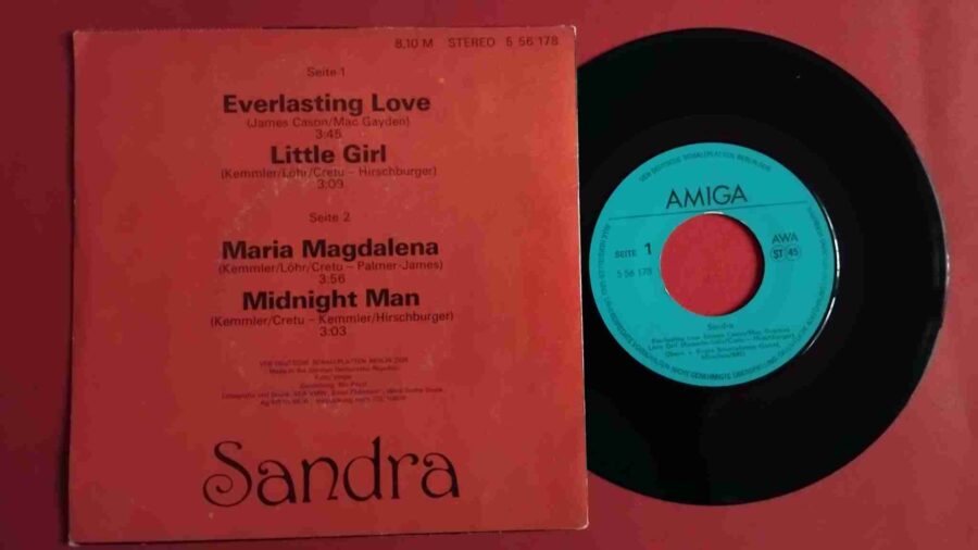 Sandra – Sandra (2) Sandra – Sandra - Disc VINIL Single 7" VG+