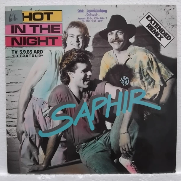 Saphir – Shot In The Night (Extended Remix) SKU9 (2) Saphir – Shot In The Night (Extended Remix) - Disc VINIL MAXI 45 RPM VG+