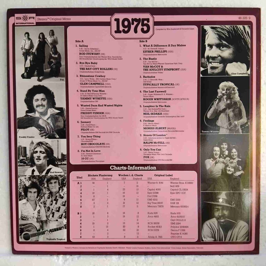 30 Years Popmusic 1957 SKU8 (3) 30 Years Popmusic 1975- Rod Stewart, Glen Campbell, Tammy Wynette, Hot Chocolate- Disc Vinil LP EX